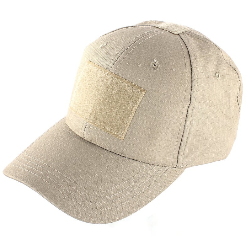 GES Tactical Hat for Men with 2 Pieces Military Patches, Adjustable Operator Hat with USA Flag/Dont Tread, American Flag Hat for Men Work, Gym, Hiking and More (Khaki Cap) - Image 3
